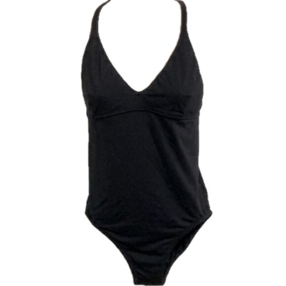 LANDS END CANVAS 1963 Black One Piece Swimsuit Womens 8 - Picture 1 of 13